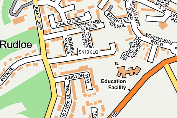 SN13 0LQ map - OS OpenMap – Local (Ordnance Survey)