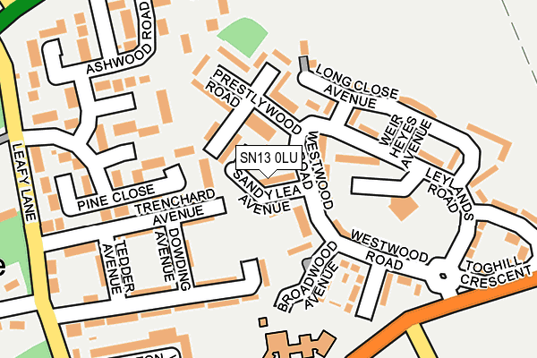 SN13 0LU map - OS OpenMap – Local (Ordnance Survey)