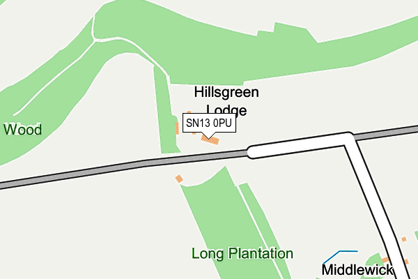 SN13 0PU map - OS OpenMap – Local (Ordnance Survey)