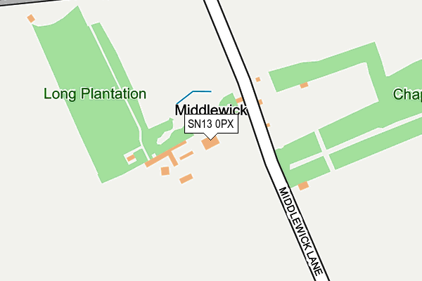SN13 0PX map - OS OpenMap – Local (Ordnance Survey)