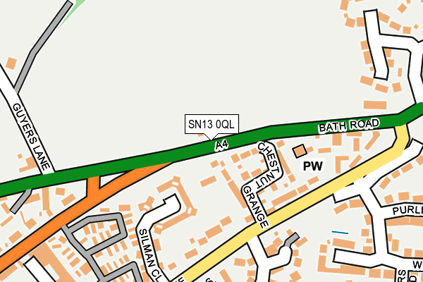 SN13 0QL map - OS OpenMap – Local (Ordnance Survey)