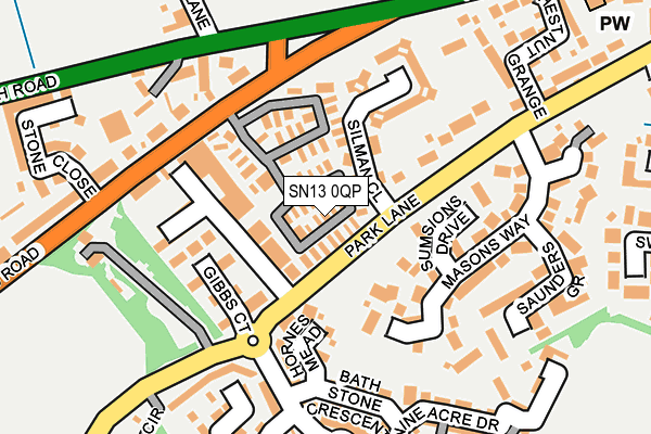 SN13 0QP map - OS OpenMap – Local (Ordnance Survey)