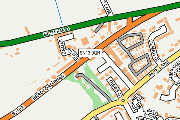 SN13 0QR map - OS OpenMap – Local (Ordnance Survey)