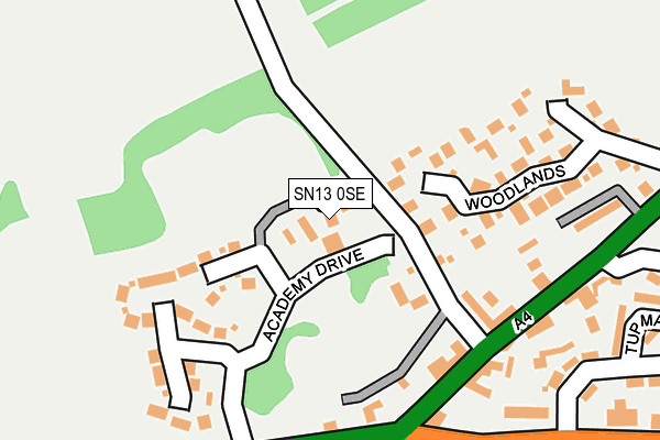 SN13 0SE map - OS OpenMap – Local (Ordnance Survey)