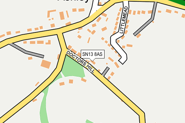 SN13 8AS map - OS OpenMap – Local (Ordnance Survey)