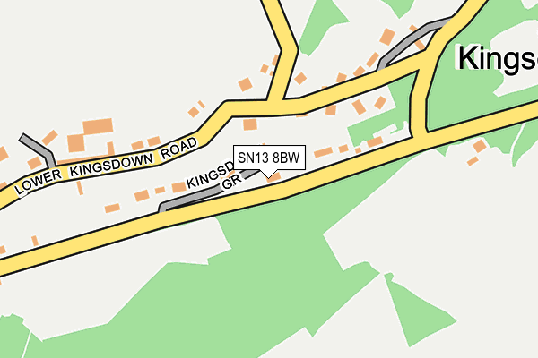 SN13 8BW map - OS OpenMap – Local (Ordnance Survey)