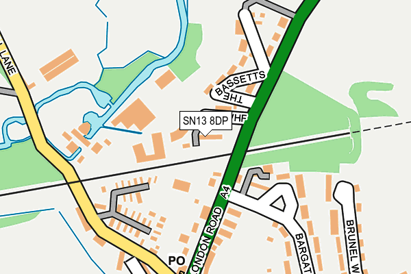 SN13 8DP map - OS OpenMap – Local (Ordnance Survey)