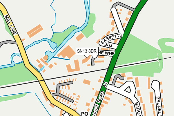 SN13 8DR map - OS OpenMap – Local (Ordnance Survey)