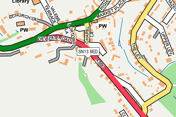 SN13 8ED map - OS OpenMap – Local (Ordnance Survey)