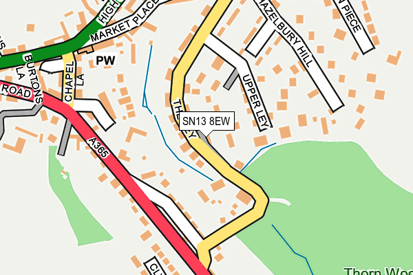 SN13 8EW map - OS OpenMap – Local (Ordnance Survey)