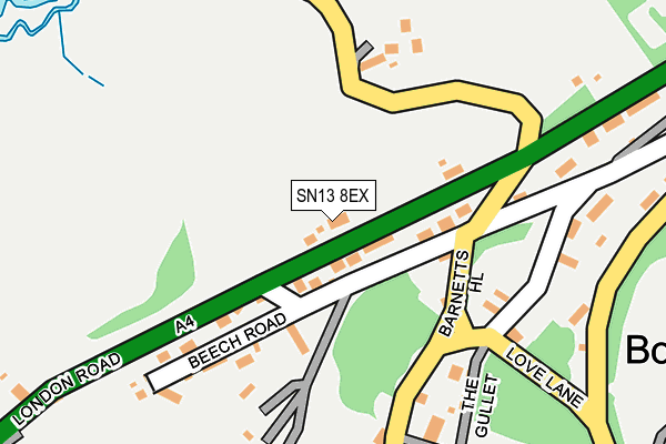 SN13 8EX map - OS OpenMap – Local (Ordnance Survey)