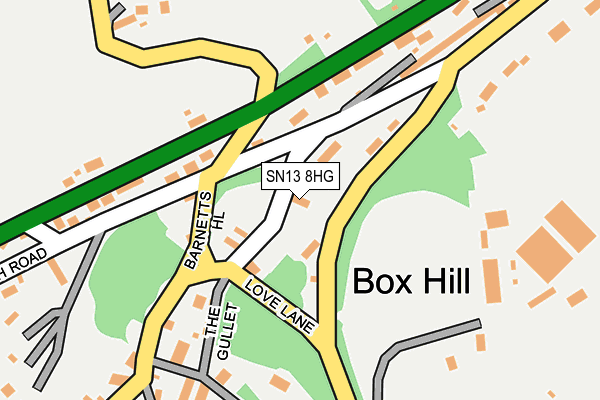 SN13 8HG map - OS OpenMap – Local (Ordnance Survey)