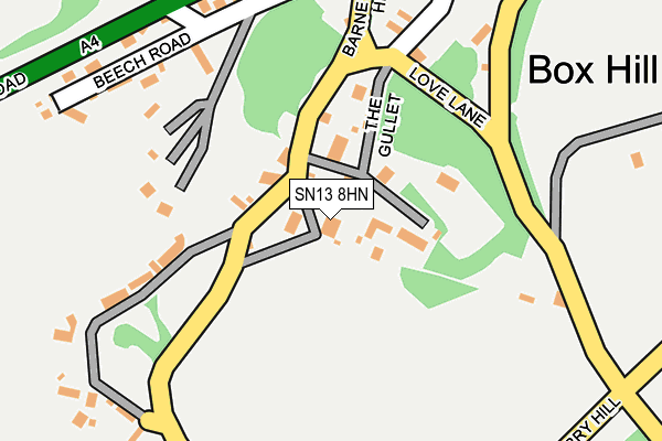 SN13 8HN map - OS OpenMap – Local (Ordnance Survey)