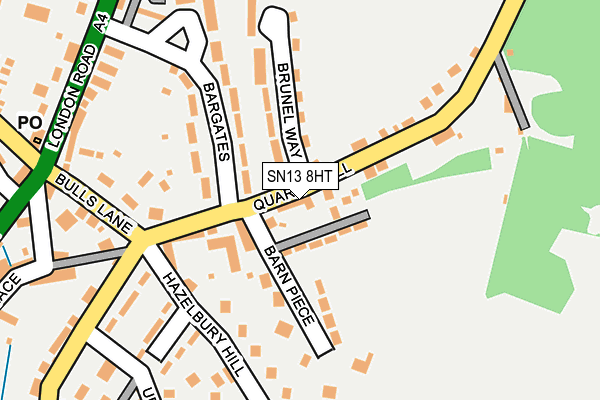 SN13 8HT map - OS OpenMap – Local (Ordnance Survey)