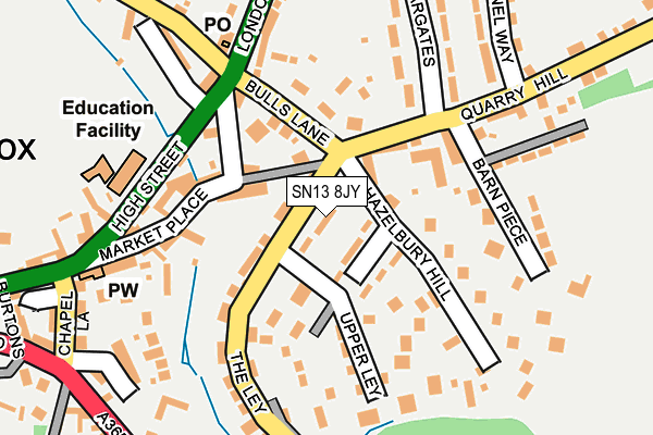 SN13 8JY map - OS OpenMap – Local (Ordnance Survey)
