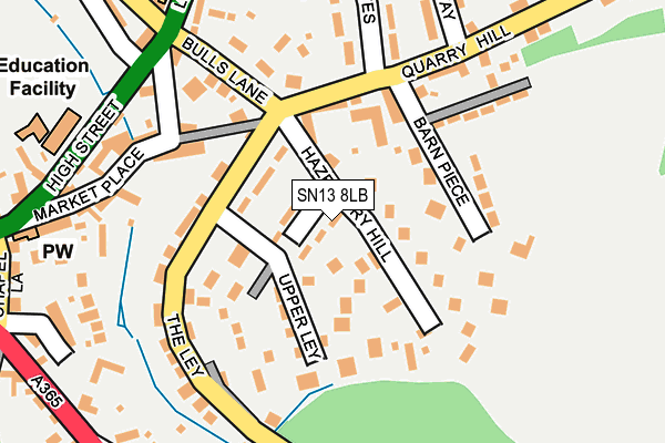 SN13 8LB map - OS OpenMap – Local (Ordnance Survey)