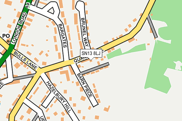 SN13 8LJ map - OS OpenMap – Local (Ordnance Survey)