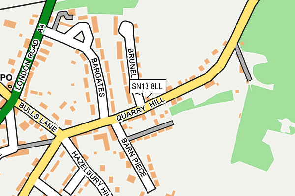 SN13 8LL map - OS OpenMap – Local (Ordnance Survey)