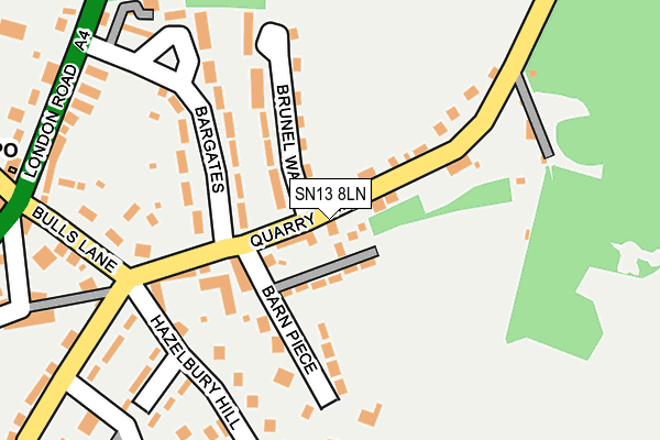 SN13 8LN map - OS OpenMap – Local (Ordnance Survey)