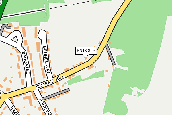 SN13 8LP map - OS OpenMap – Local (Ordnance Survey)