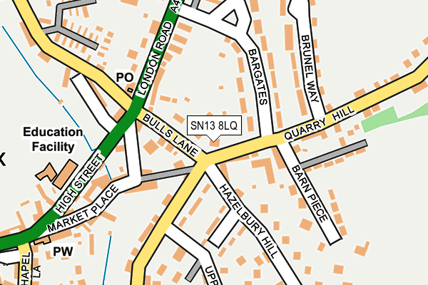 SN13 8LQ map - OS OpenMap – Local (Ordnance Survey)