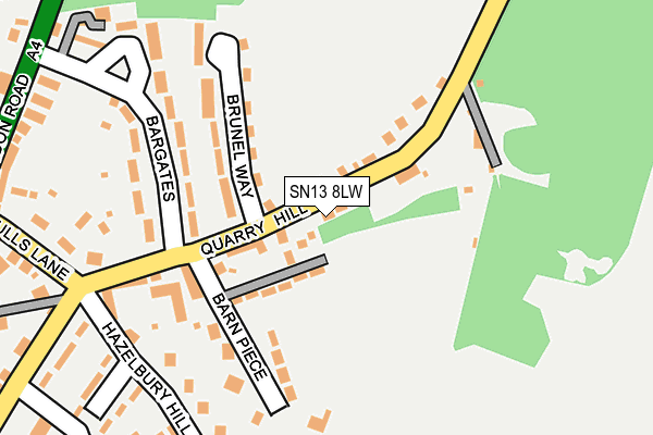 SN13 8LW map - OS OpenMap – Local (Ordnance Survey)