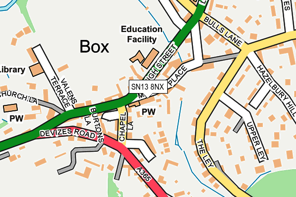 SN13 8NX map - OS OpenMap – Local (Ordnance Survey)