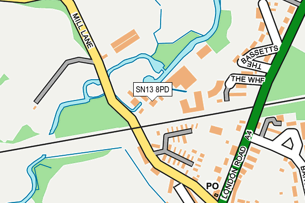 SN13 8PD map - OS OpenMap – Local (Ordnance Survey)