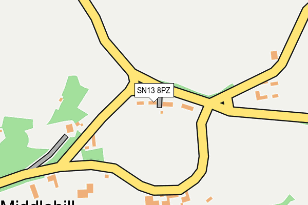 SN13 8PZ map - OS OpenMap – Local (Ordnance Survey)