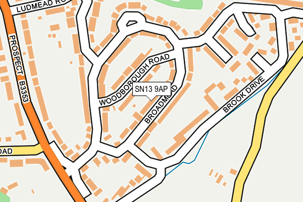 SN13 9AP map - OS OpenMap – Local (Ordnance Survey)