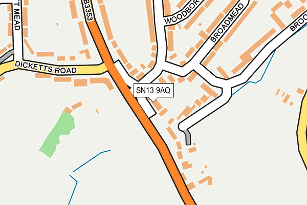 SN13 9AQ map - OS OpenMap – Local (Ordnance Survey)