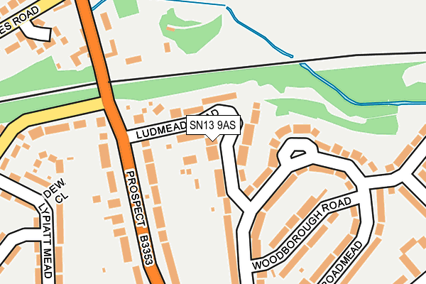 SN13 9AS map - OS OpenMap – Local (Ordnance Survey)