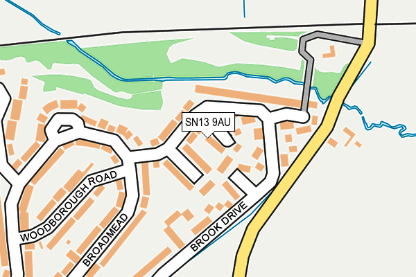 SN13 9AU map - OS OpenMap – Local (Ordnance Survey)