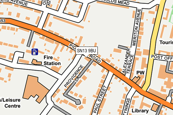 SN13 9BU map - OS OpenMap – Local (Ordnance Survey)