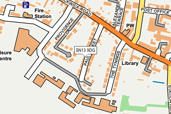SN13 9DG map - OS OpenMap – Local (Ordnance Survey)