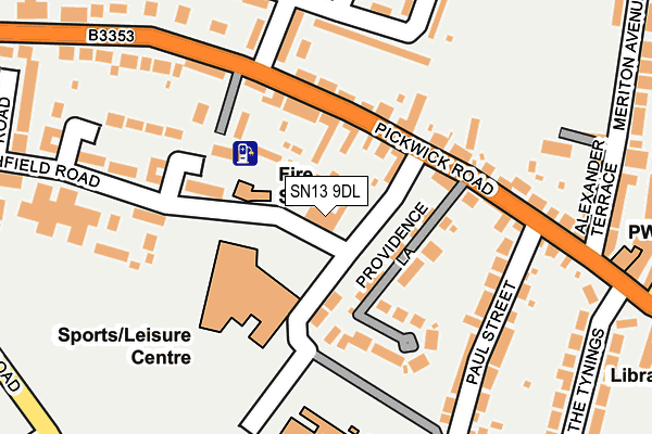 SN13 9DL map - OS OpenMap – Local (Ordnance Survey)