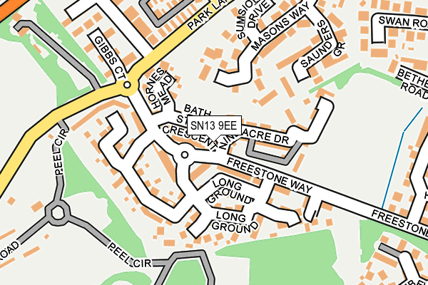 SN13 9EE map - OS OpenMap – Local (Ordnance Survey)