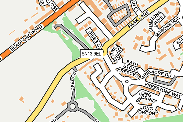 SN13 9EL map - OS OpenMap – Local (Ordnance Survey)
