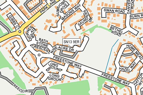 SN13 9ER map - OS OpenMap – Local (Ordnance Survey)