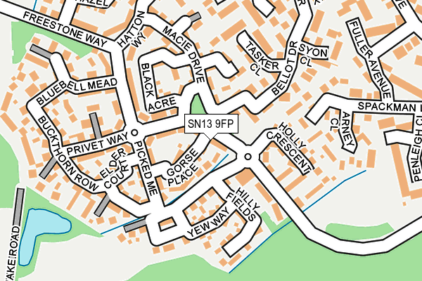 SN13 9FP map - OS OpenMap – Local (Ordnance Survey)
