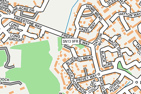 SN13 9FR map - OS OpenMap – Local (Ordnance Survey)