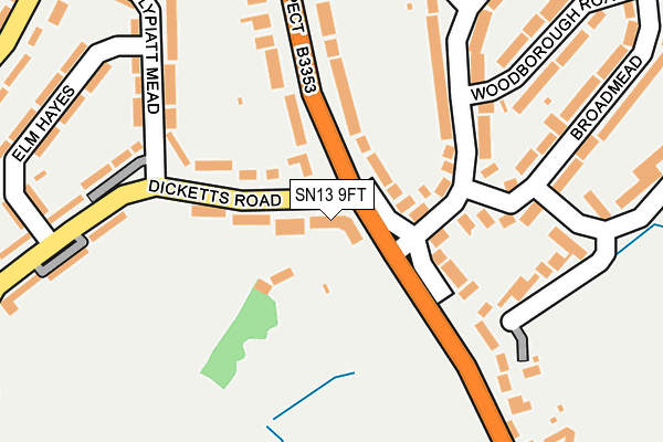 SN13 9FT map - OS OpenMap – Local (Ordnance Survey)