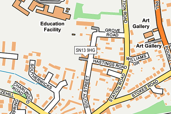 SN13 9HG map - OS OpenMap – Local (Ordnance Survey)