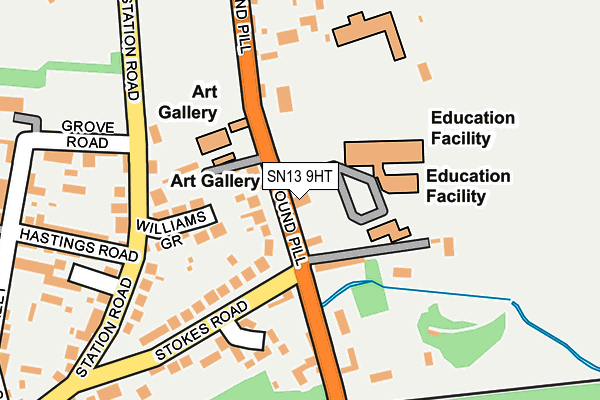 SN13 9HT map - OS OpenMap – Local (Ordnance Survey)