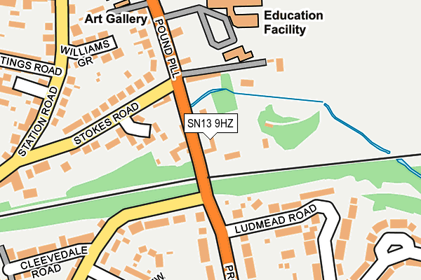 SN13 9HZ map - OS OpenMap – Local (Ordnance Survey)