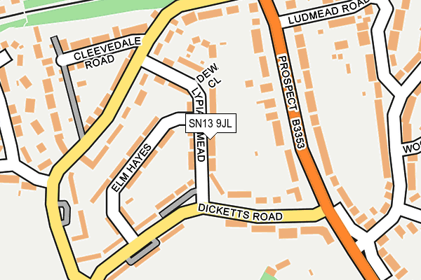 SN13 9JL map - OS OpenMap – Local (Ordnance Survey)