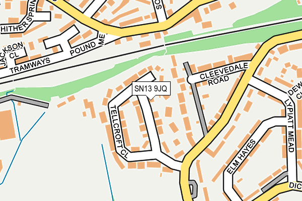 SN13 9JQ map - OS OpenMap – Local (Ordnance Survey)
