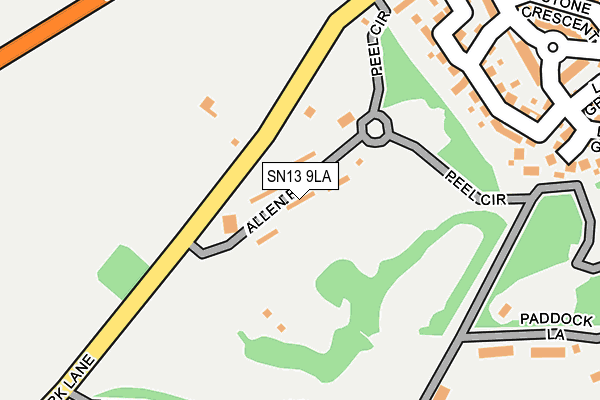 SN13 9LA map - OS OpenMap – Local (Ordnance Survey)