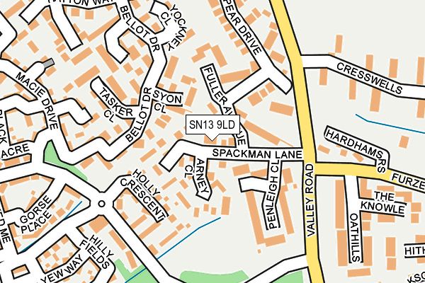 SN13 9LD map - OS OpenMap – Local (Ordnance Survey)