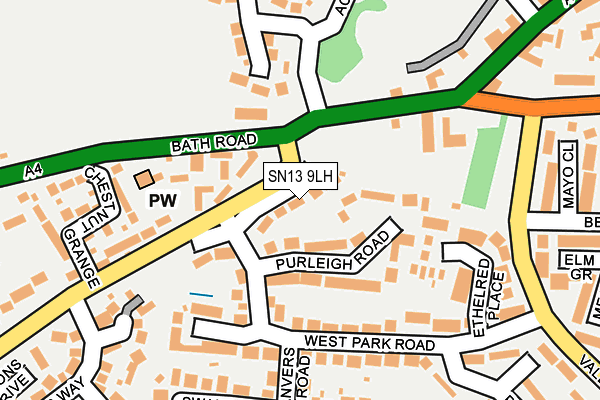 SN13 9LH map - OS OpenMap – Local (Ordnance Survey)